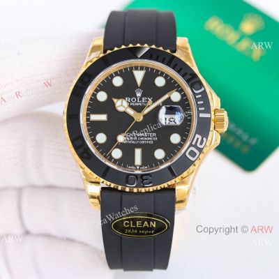 Clean Factory Replica Rolex Yacht-Master 42mm Yellow Gold watch with 2836 Movement